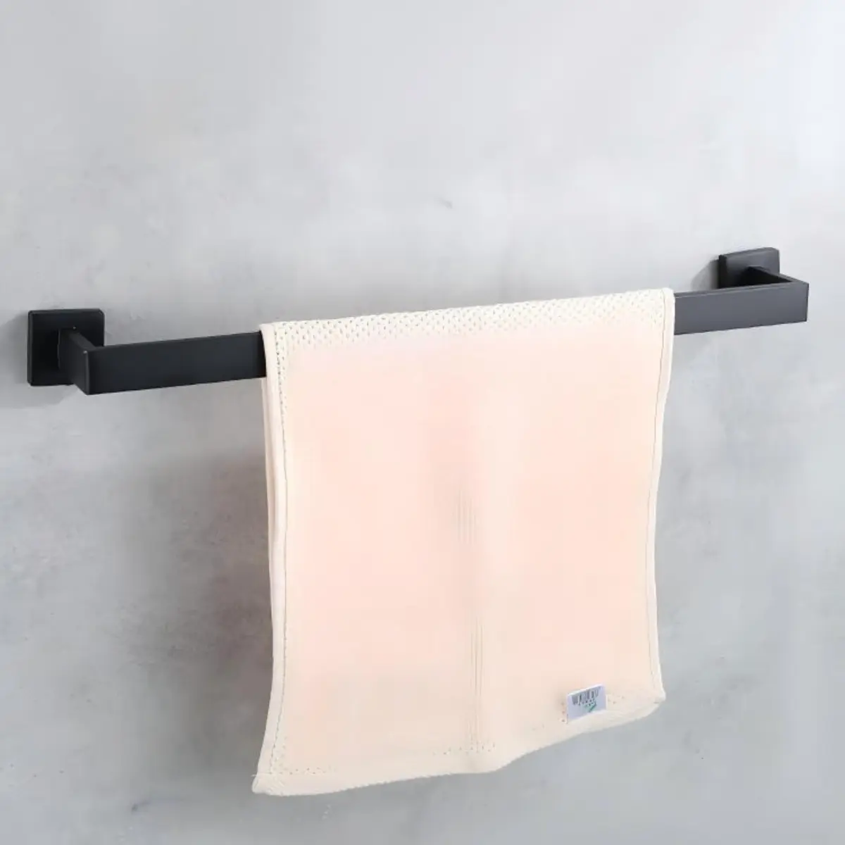 Kit Acessórios Banheiro Preto Inox 4 Peças Quadrado Premium Barra Toalha Porta Papel Higiênico Gancho Toalha de Rosto Multiuso Antiferrugem Instalação Com Parafuso Stillus Home