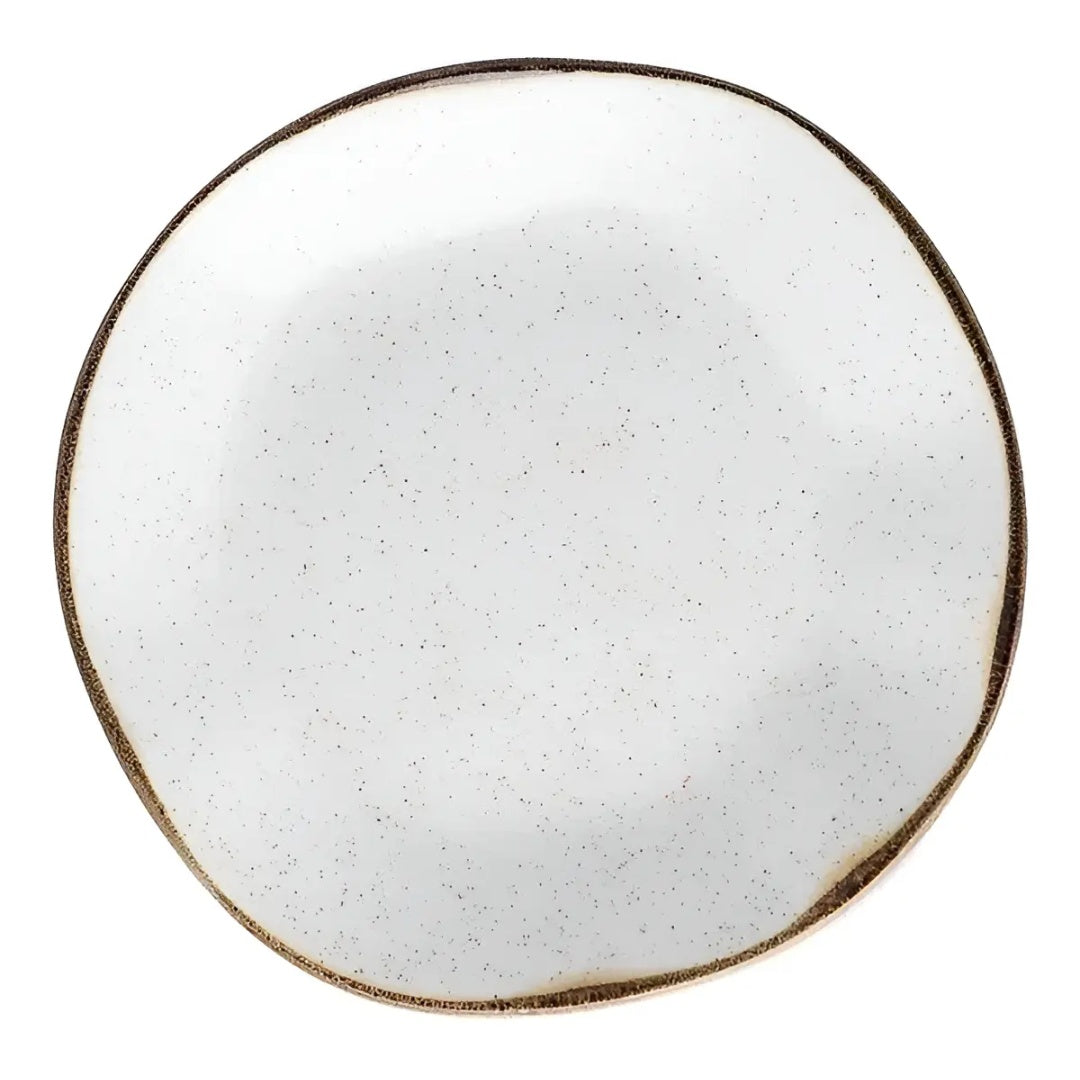 Kit 6 Pratos Fundo Porcelana Ryo Oxford 22,5 Maresia Branco