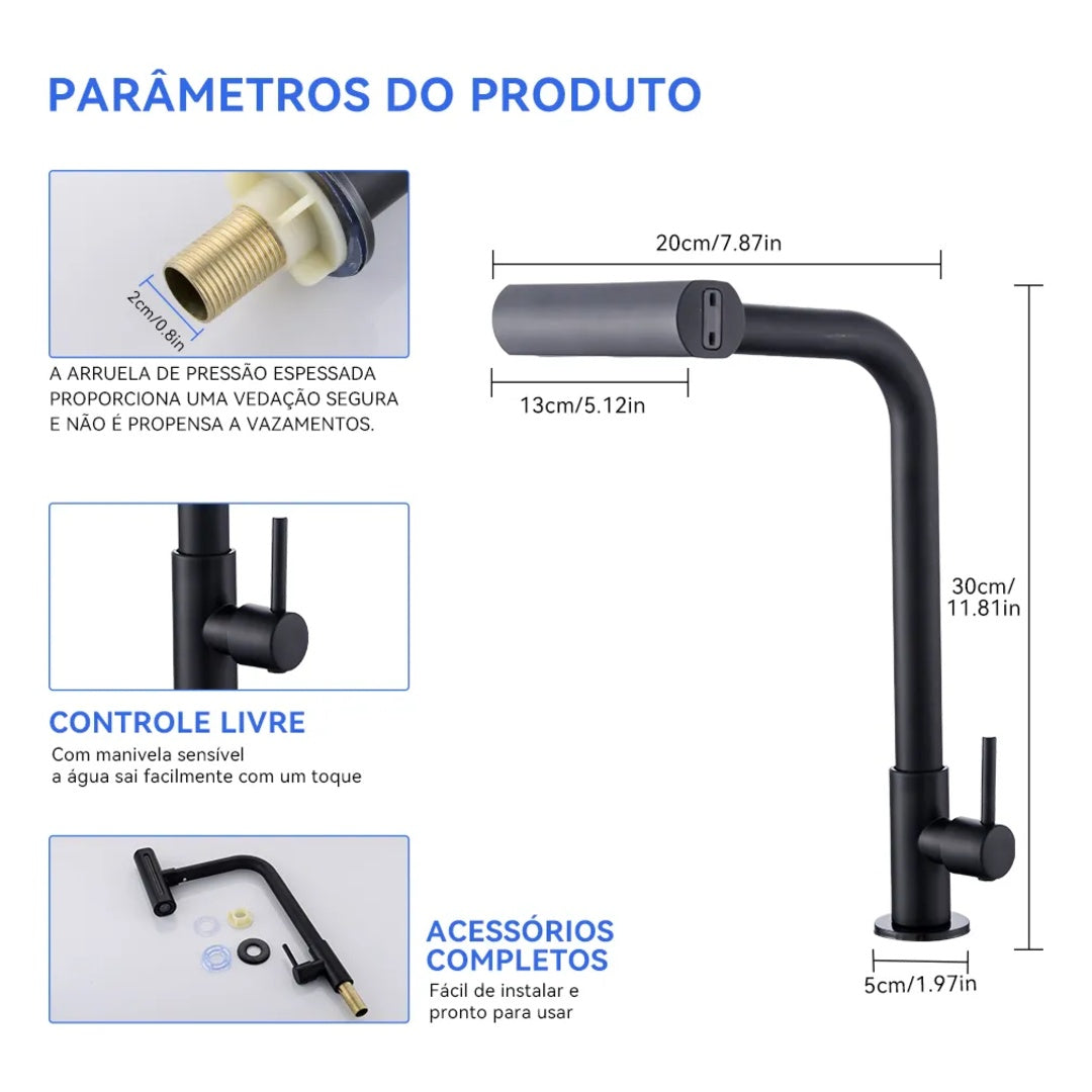 Cuba Gourmet Inox 50*40cm Com Torneira E 4 Saídas De Água