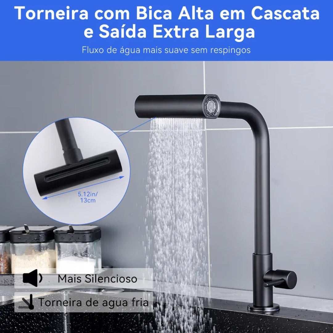 Cuba Gourmet Inox 50*40cm Com Torneira E 4 Saídas De Água